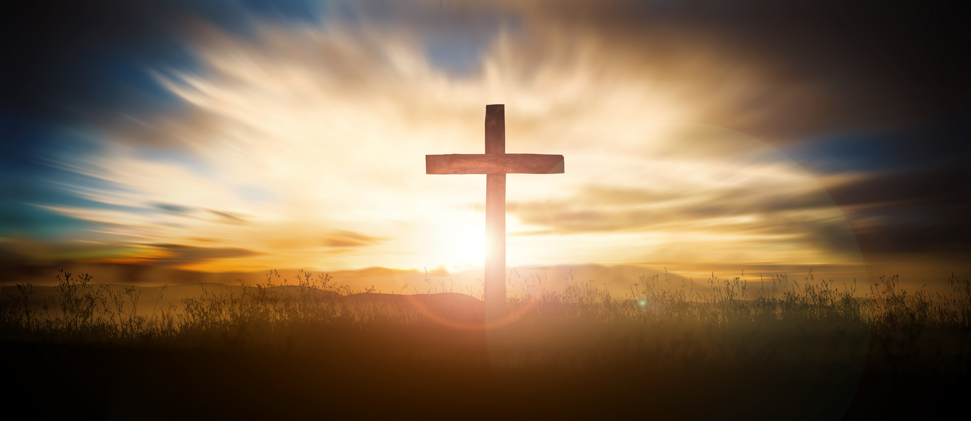 Cross at sunset